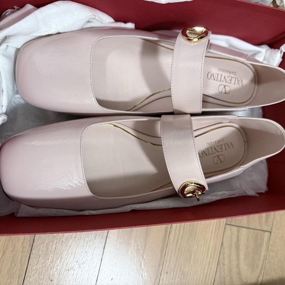 Valentino Blush Pink Mary Jane Flats - Picture 2 of 6